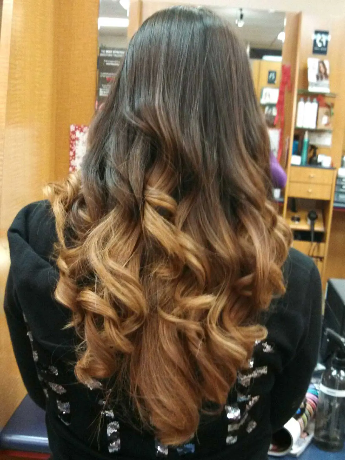 Caramel highlights and dimensional waves by Shearology
